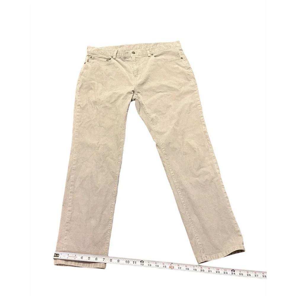 Brooks Brothers Clark Pants Mens 38x30 Gray Corduroy Stretch Casual Straight Leg